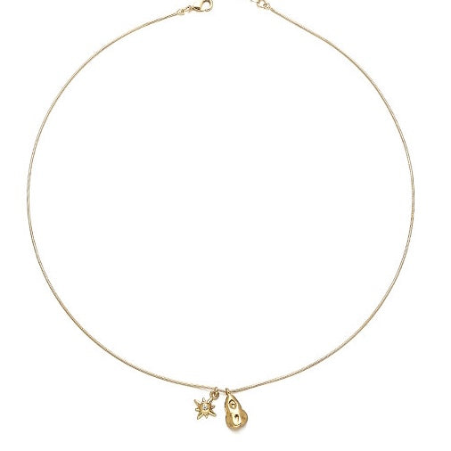 Simple | 18K Copper Freshwater Pearl Zircon Necklaces