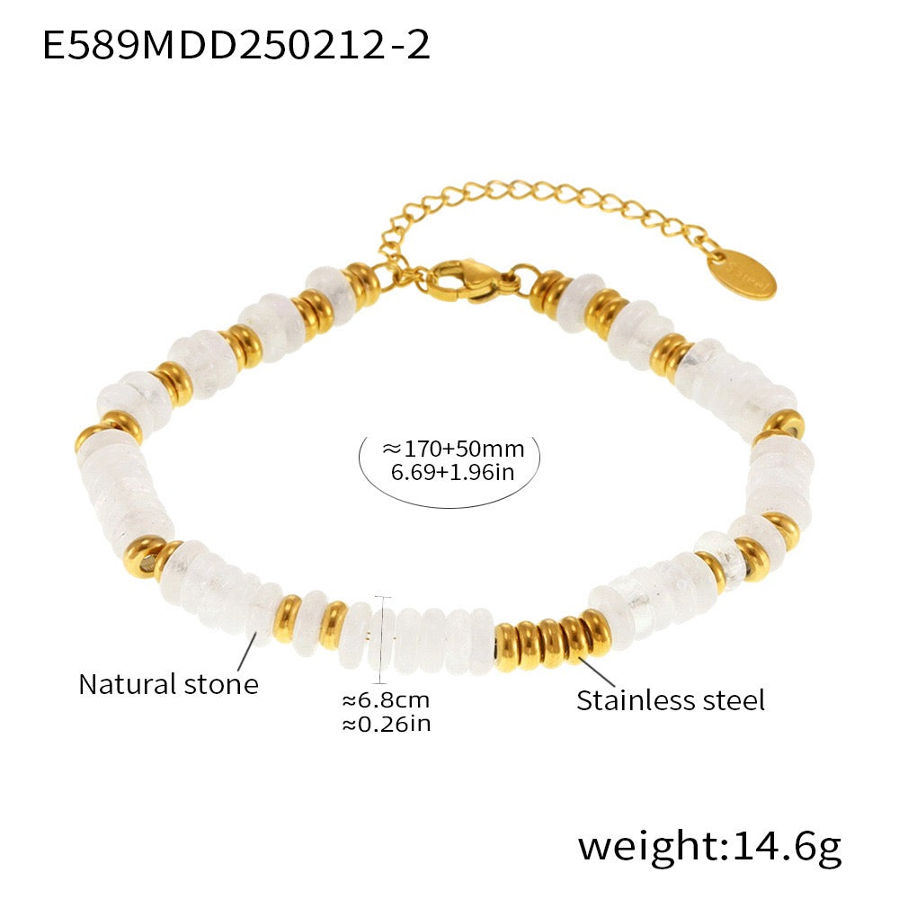 Natural Stone| 18K-gold Ins Natural Stone Bracelet