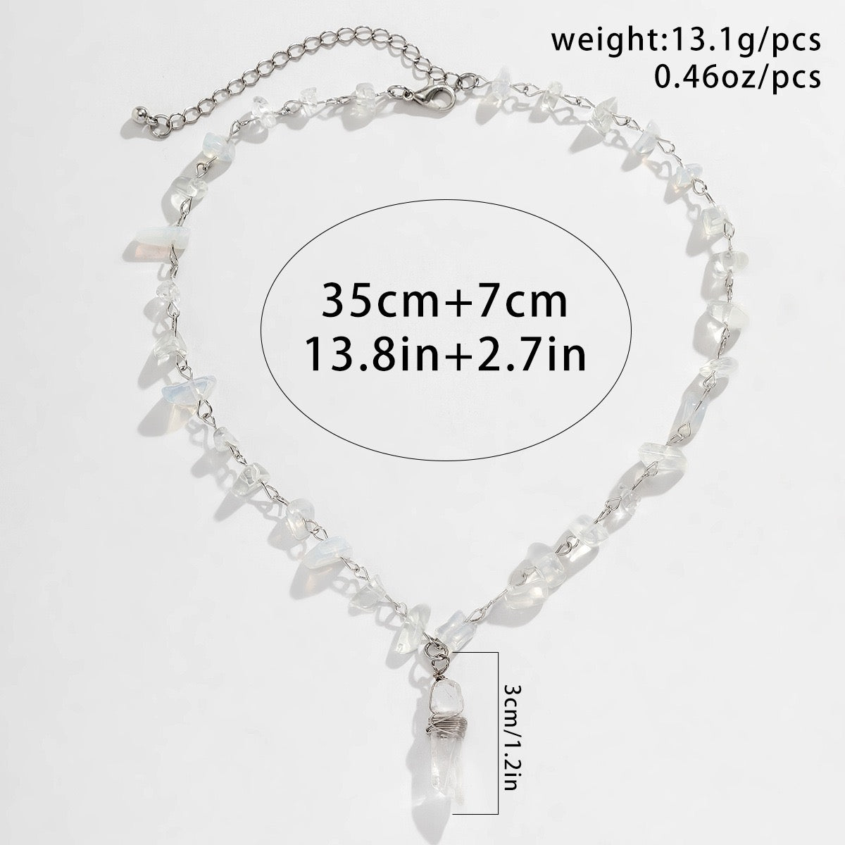 Elegant | Simple Irregular Crystal Necklaces