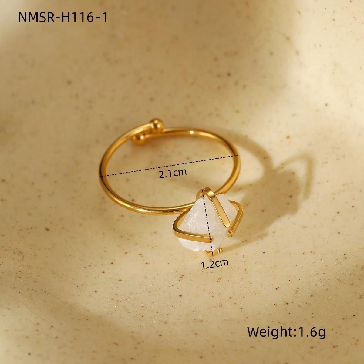 Vintage | Retro Natural Stone Fence Adjustable Ring