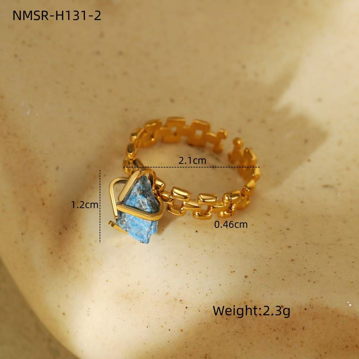 Vintage | Retro Natural Stone Fence Adjustable Ring