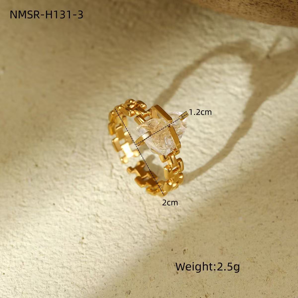 Vintage | Retro Natural Stone Fence Adjustable Ring