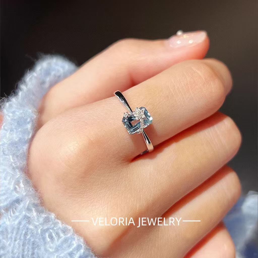 Light Luxury | Aquamarine Shooting Star Ring