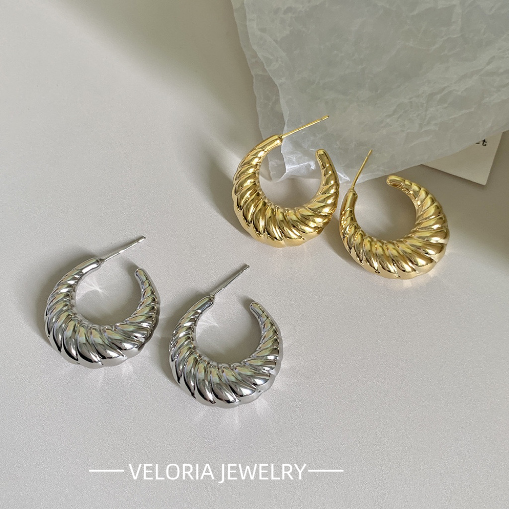 Fashion | 18K-gold Large U-shaped Palid Earrings