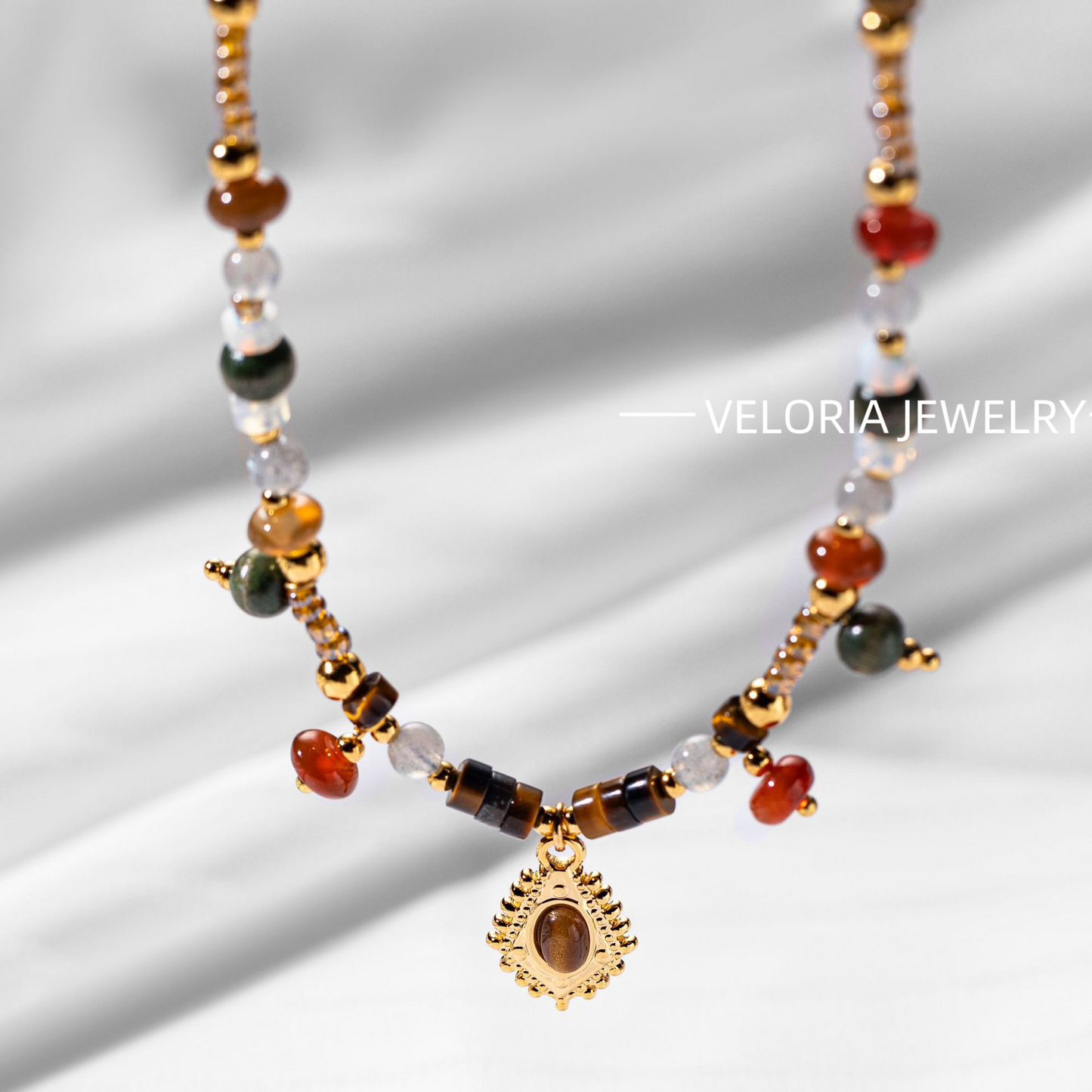 Fashion | 18K Copper Natural Stone Necklaces