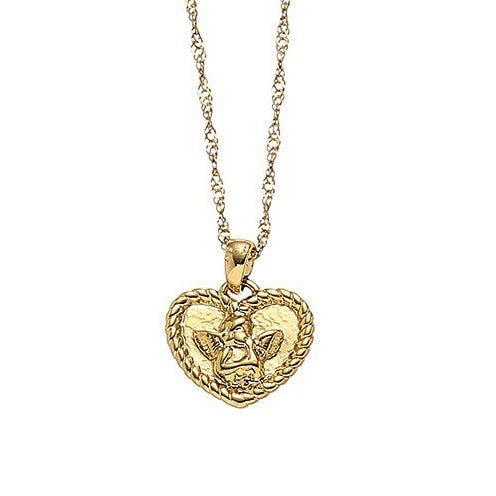 Fashion | 18K Copper Heart-shaped Angel Natural Stone Necklaces