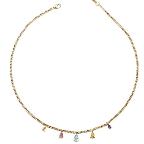 Fashion | 18K Copper Colorful Zircon Necklaces