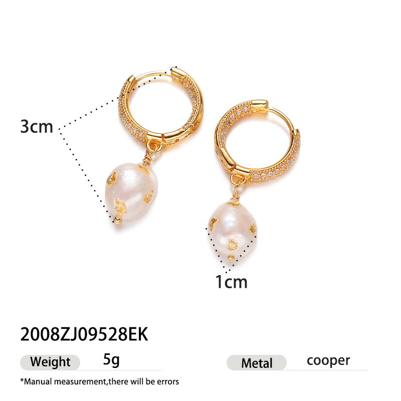 Vintage | 18K-gold Pearl Vintage Earrings