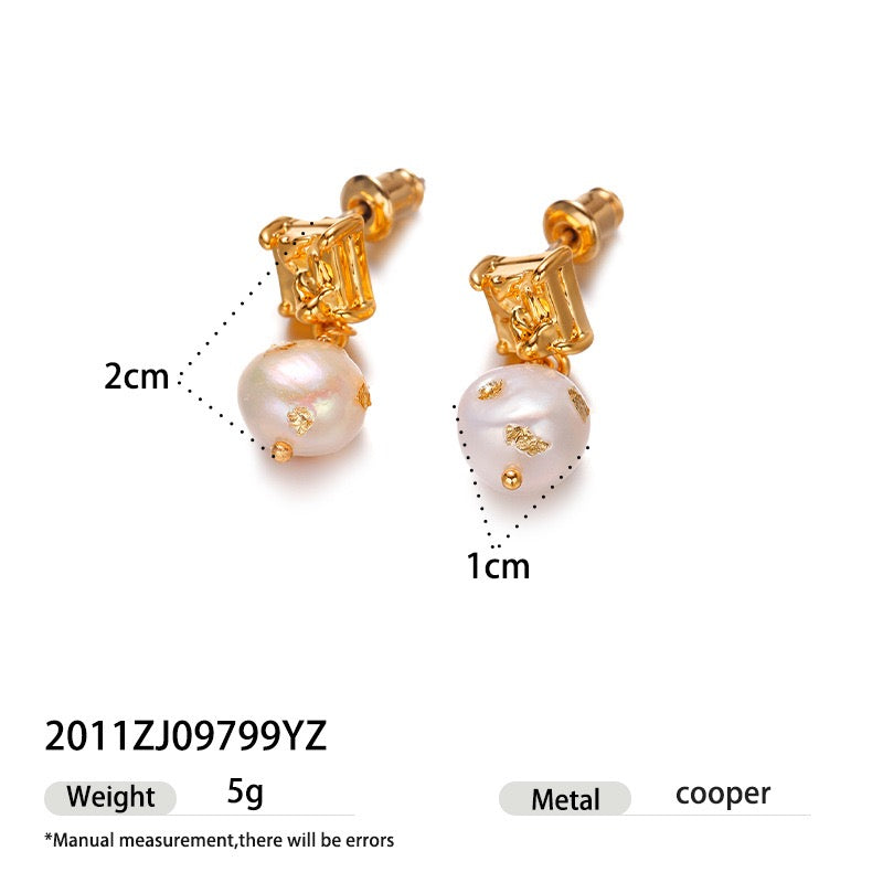 Vintage | 18K-gold Pearl Vintage Earrings