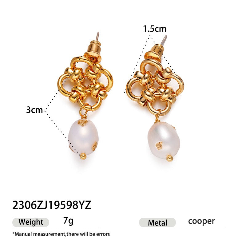 Vintage | 18K-gold Pearl Vintage Earrings