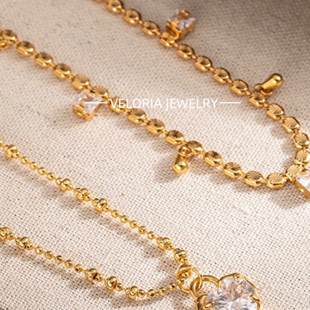 Fashion | Copper Simple Zircon Necklaces