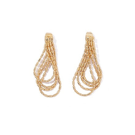 Fashion | 18K-gold Copper Tassel Earrings