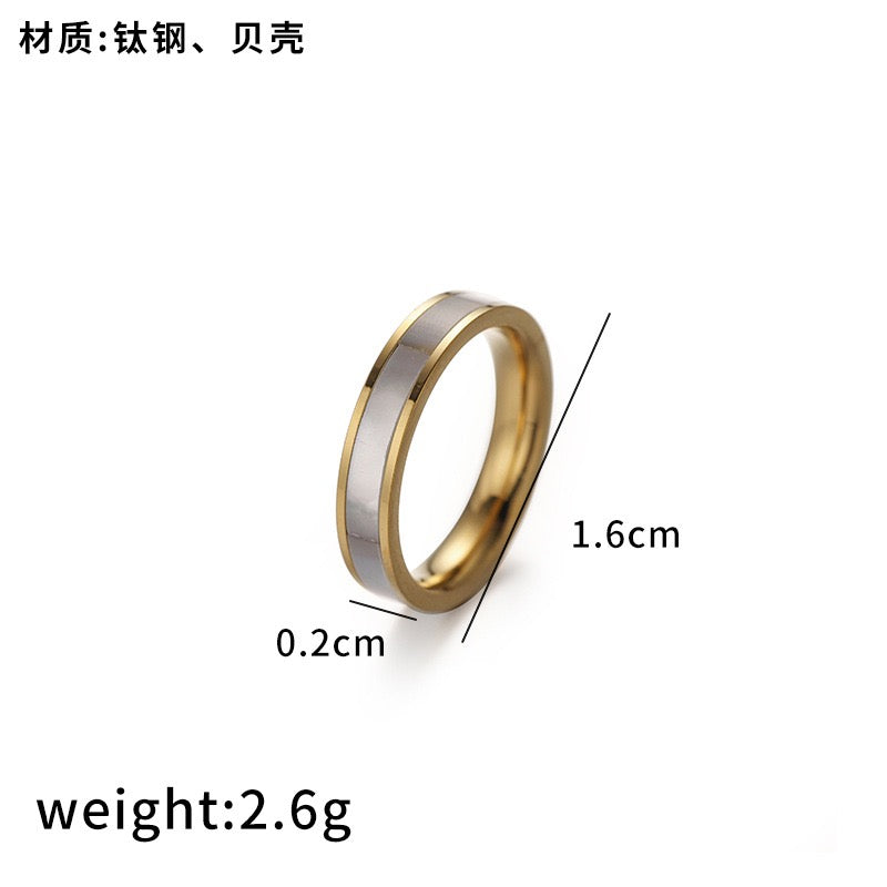 Ins | 18K Real Gold Natural Shell Ring