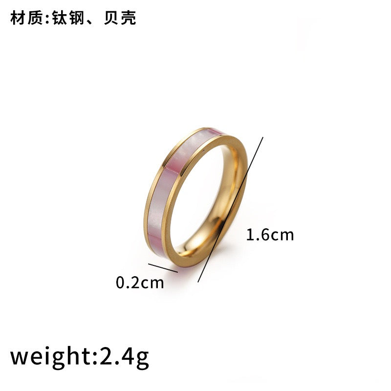 Ins | 18K Real Gold Natural Shell Ring