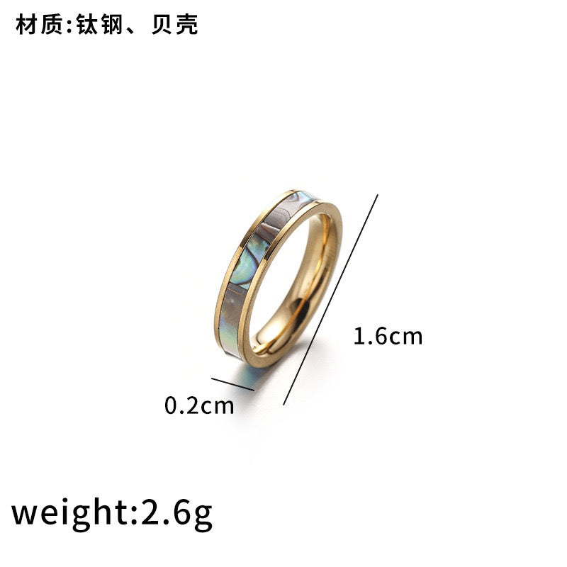 Ins | 18K Real Gold Natural Shell Ring