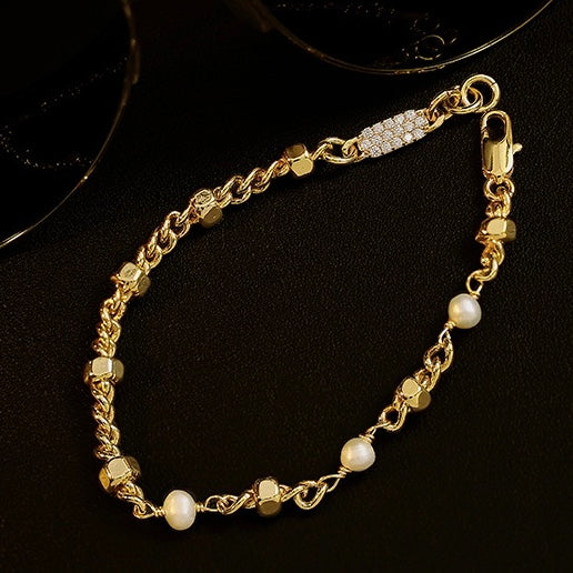 Fashion | 18K Copper Natural Pearls Bracelet