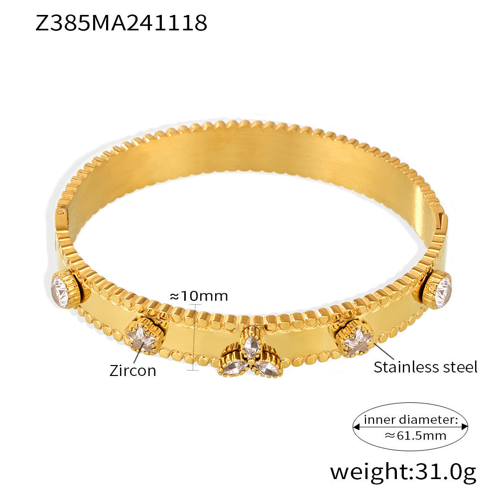 Fashion | 18K Trilobe Zircon Bracelet