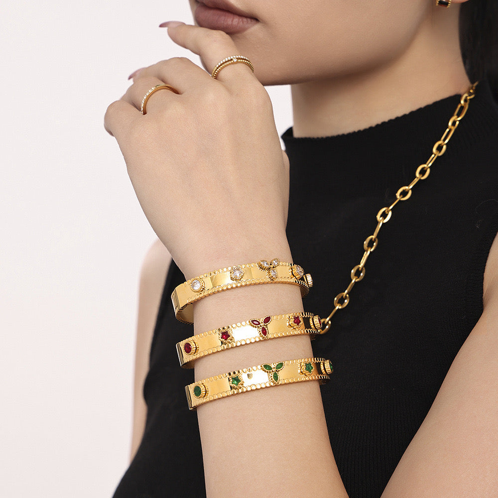 Fashion | 18K Trilobe Zircon Bracelet