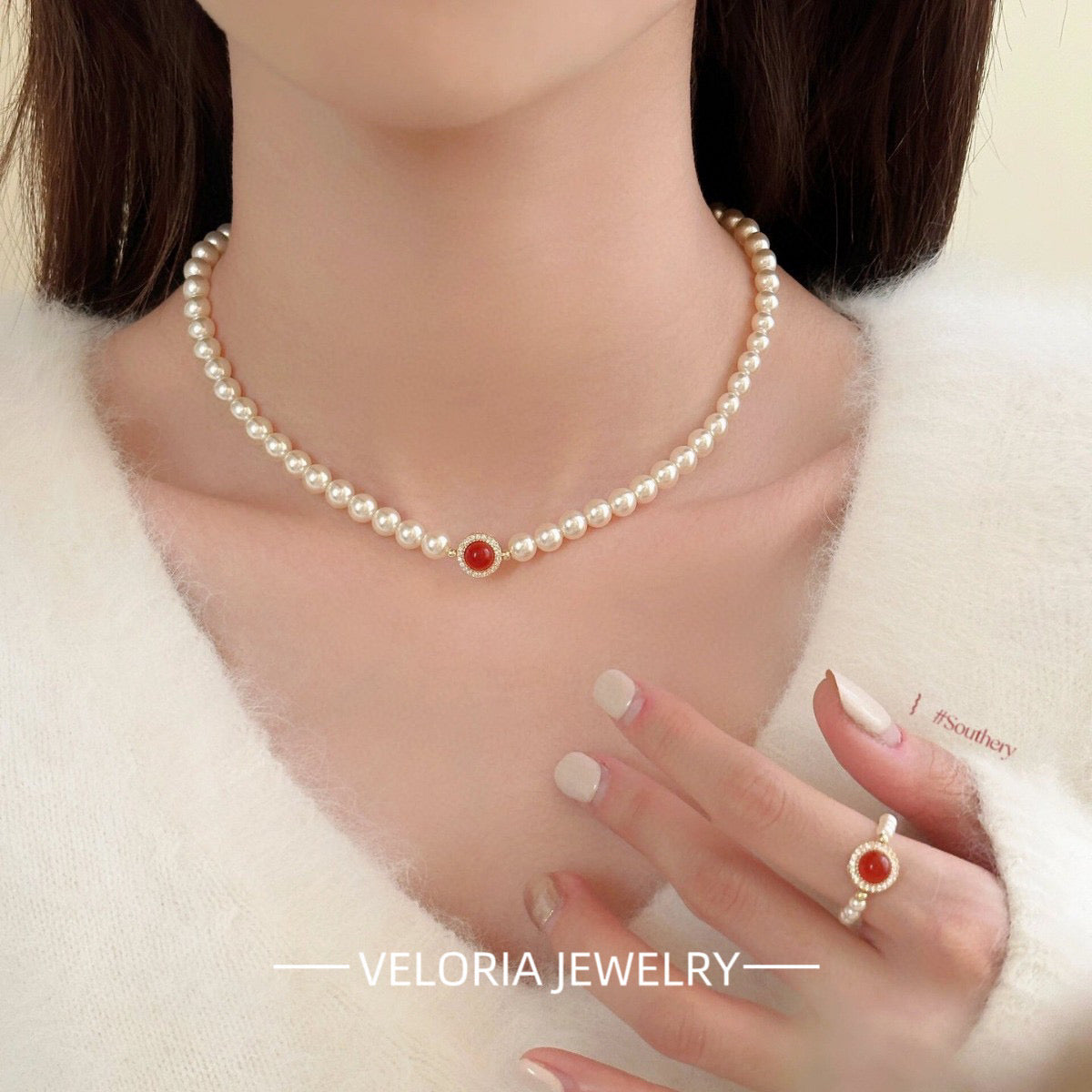 Fashion | 925 Silver Imitation Pearls Necklaces and Bracelets and Rings