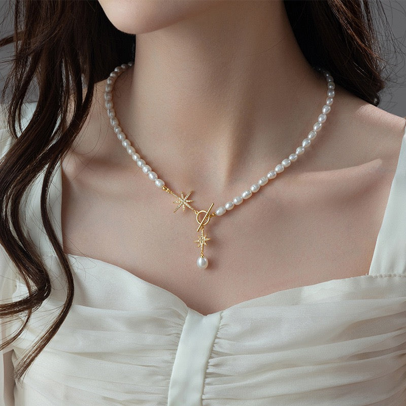 Eight-pointed Star | Eight-pointed Star Natural Freshwater Pearls Necklaces