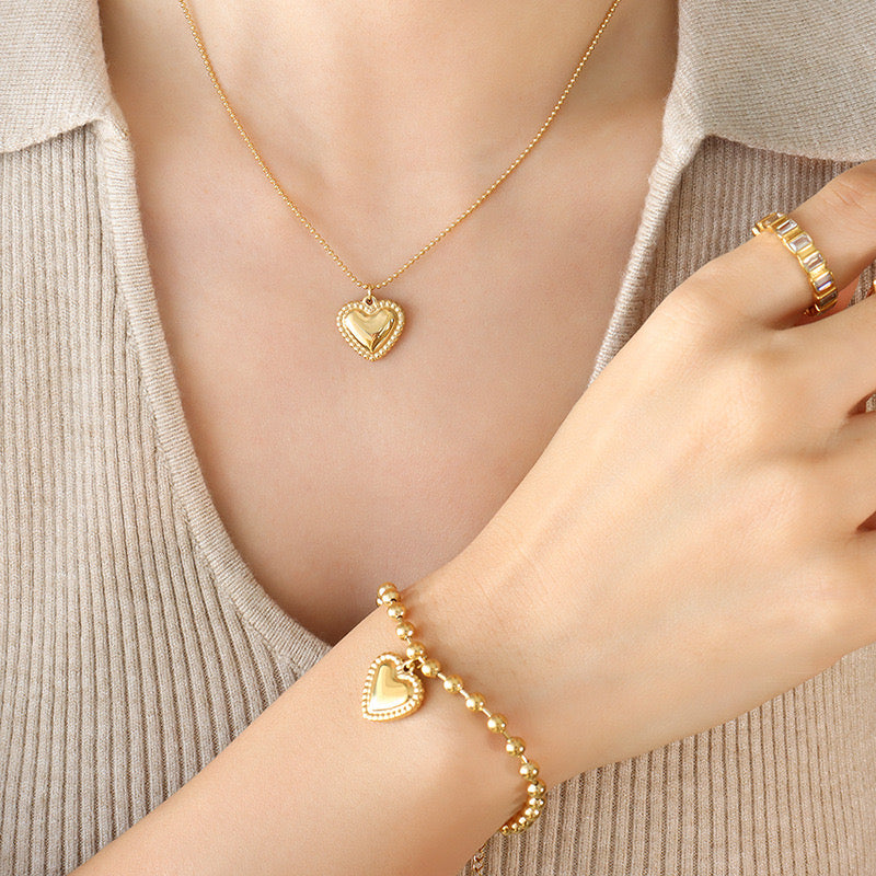 Heart-shaped | Heart-shaped Bracelet and Necklace