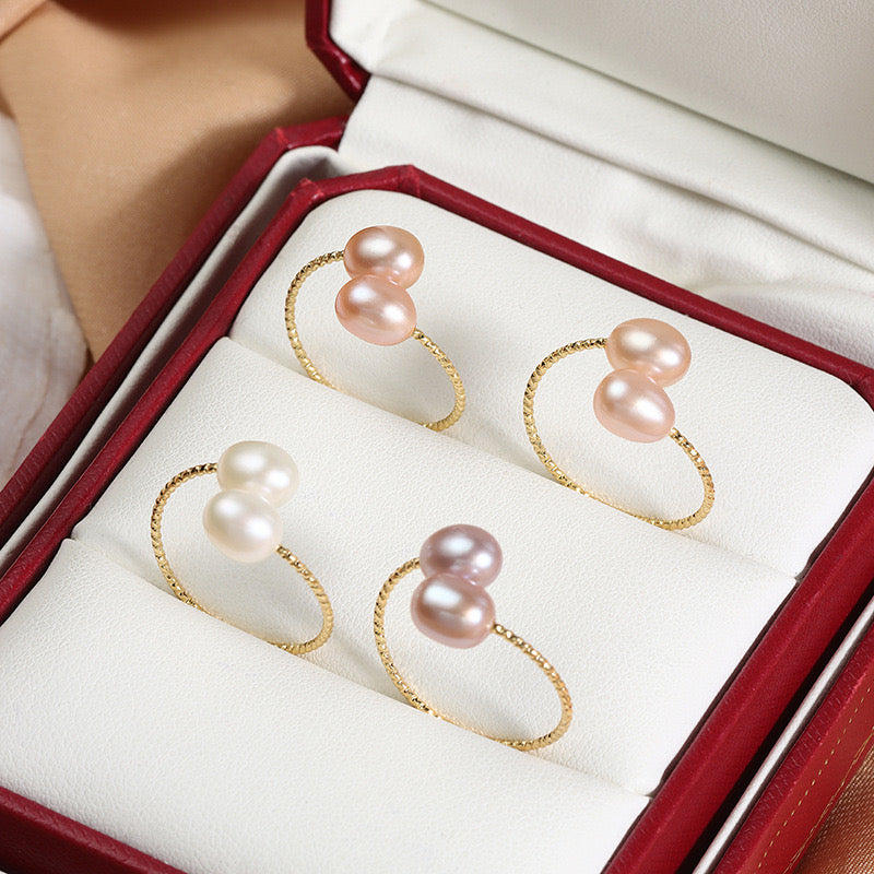 Simply | Natural Pearl Adjustable Rings