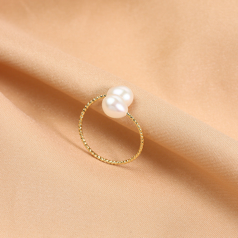 Simply | Natural Pearl Adjustable Rings