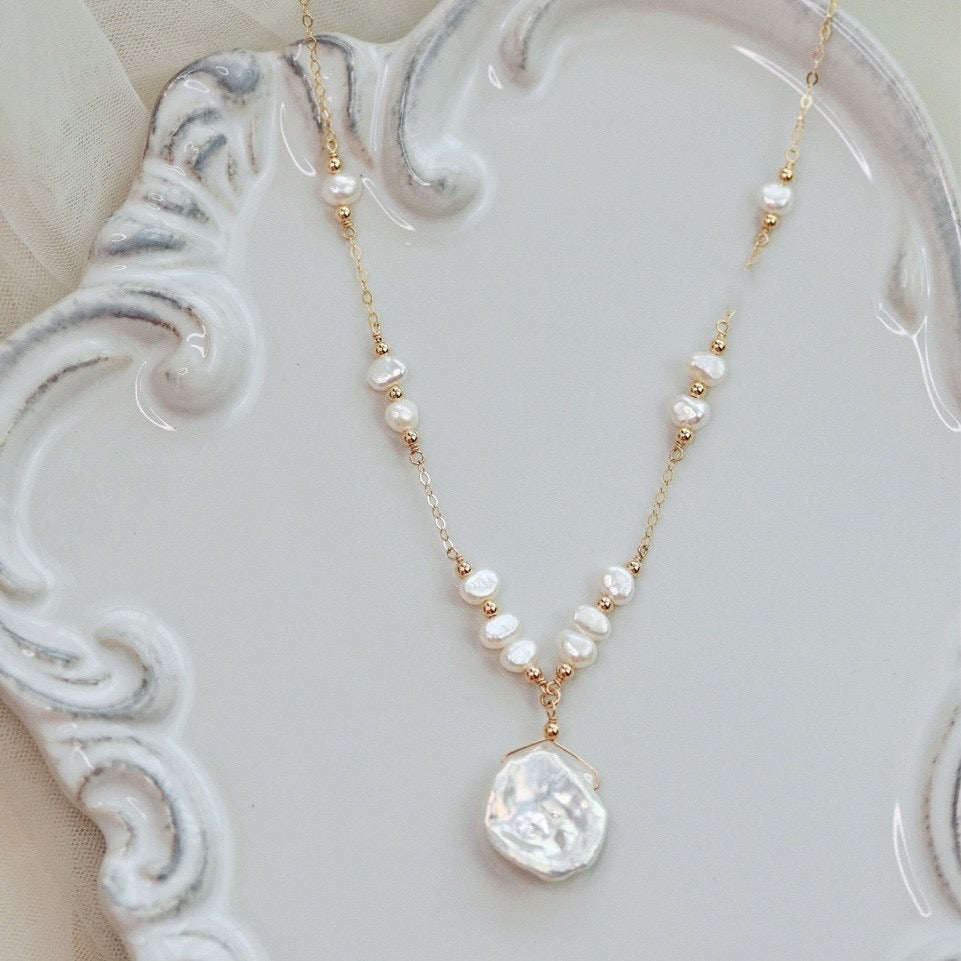 Baroque | 14K Natural Baroque Freshwater Petal Pearls Necklaces