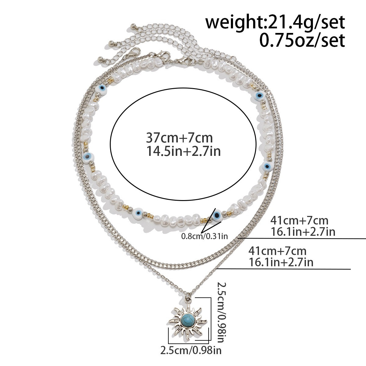 INS | INS Starfish Imitation Pearl  Multi-layered Necklaces