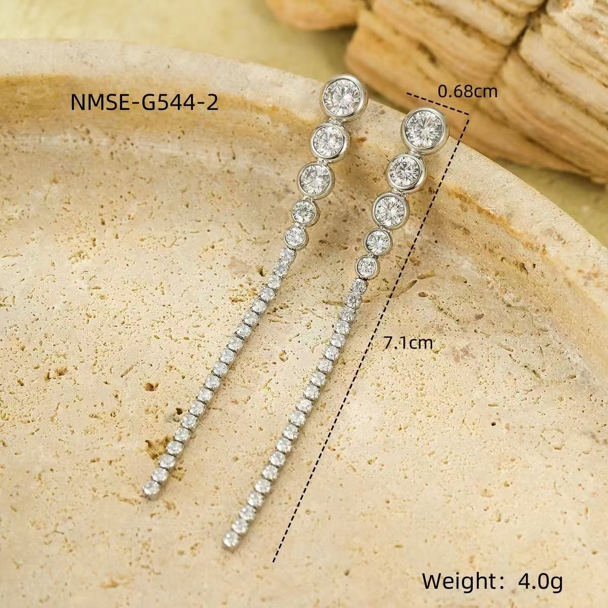 Simple | Temperament Long Tassel Zircon Earrings