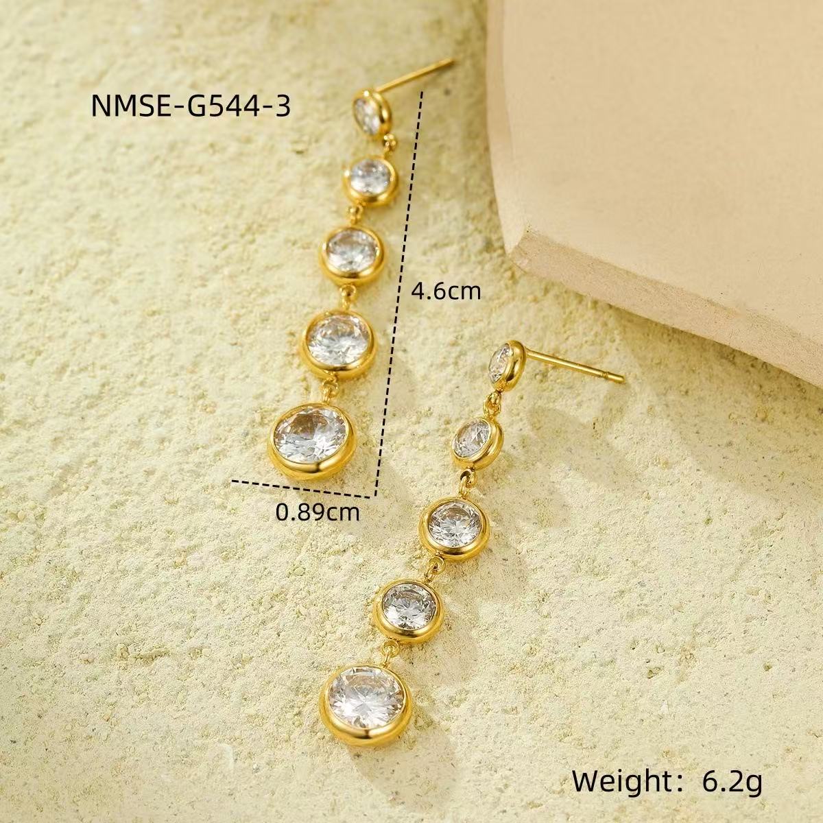Simple | Temperament Long Tassel Zircon Earrings