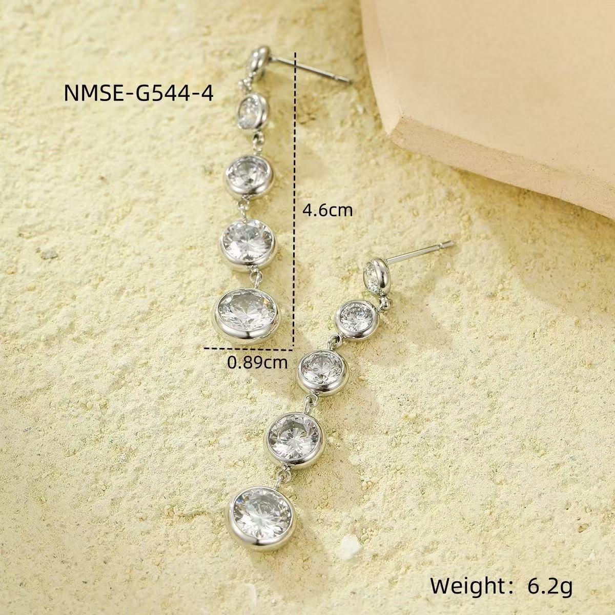 Simple | Temperament Long Tassel Zircon Earrings