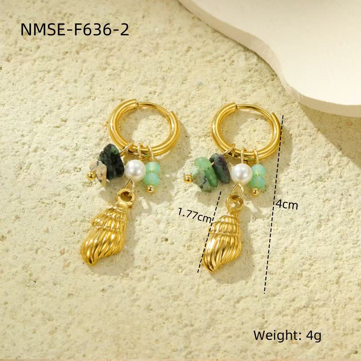 Fashion | Natural  Stone Ocean Wind Earrings