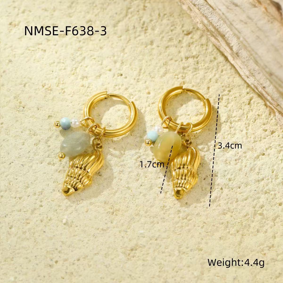 Fashion | Natural  Stone Ocean Wind Earrings